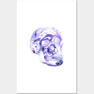 Blue and Purple Skull Posters and Art